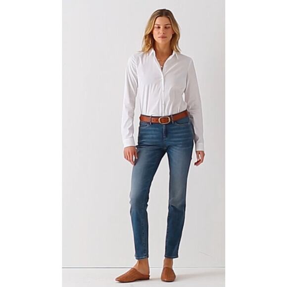 J Jill Denim - J. Jill Weekender Straight Leg Jeans Sz 16 Classic Fit Casual Comfort Stretch